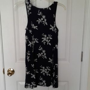 Aeropostale navy blue white dress sz xs tie back